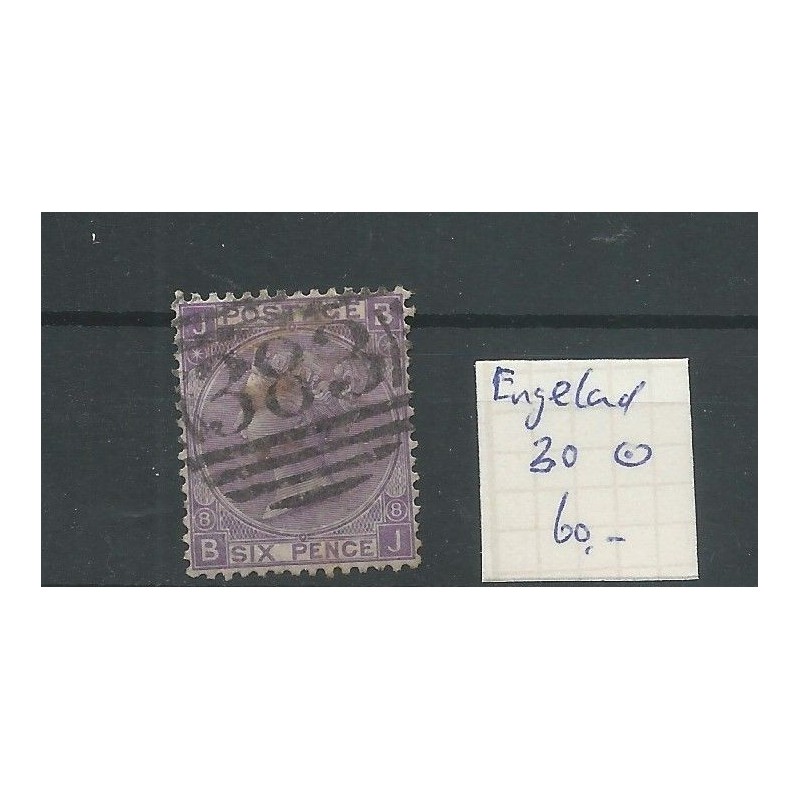 Engeland nr 30 Queen Victoria 1867 VFU/gebr CV 60 € Engeland nr 30 Queen Victoria 1867 VFU/gebr CV 60 €