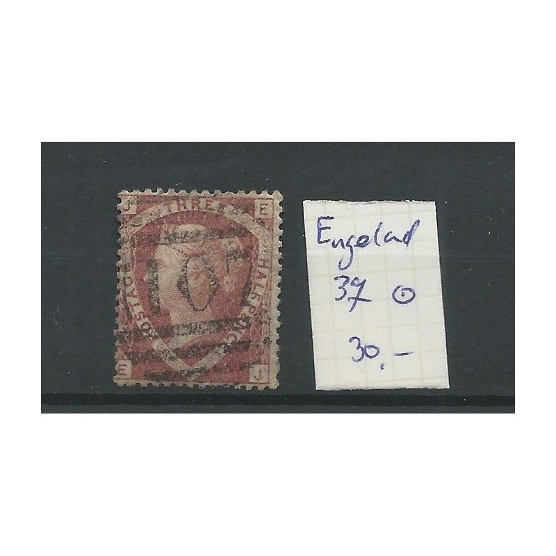 Engeland nr 37 Queen Victoria 1870 VFU/gebr CV 30 € Engeland nr 37 Queen Victoria 1870 VFU/gebr CV 30 €
