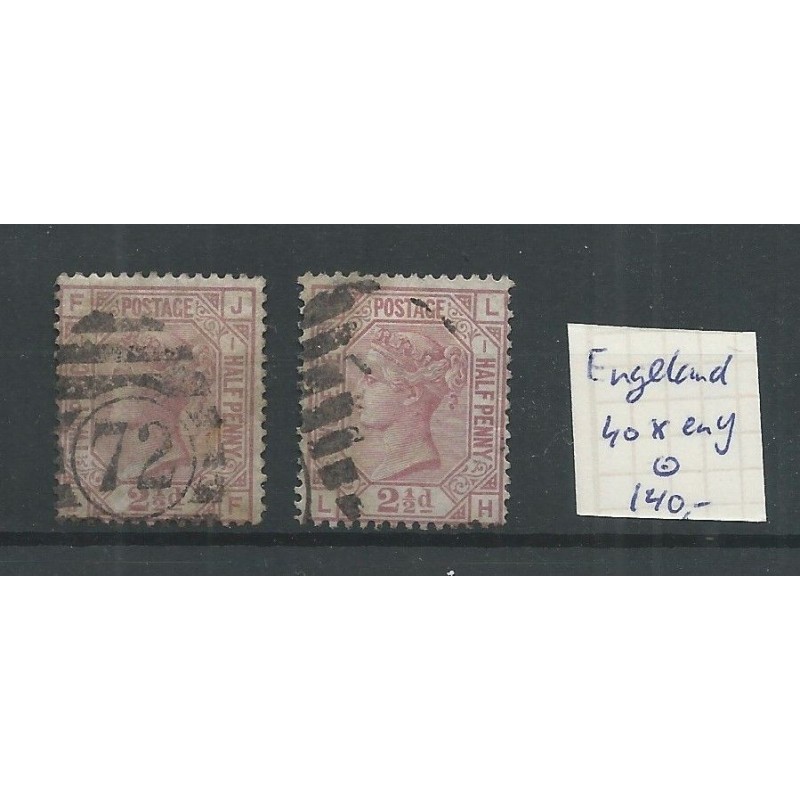 Engeland nr 40x en 40y Queen Victoria 1875 VFU/gebr CV 140 € Engeland nr 40x en 40y Queen Victoria 1875 VFU/gebr CV 140 €