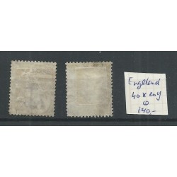 Engeland  nr 40x en 40y Queen Victoria 1875 VFU/gebr  CV 140 €