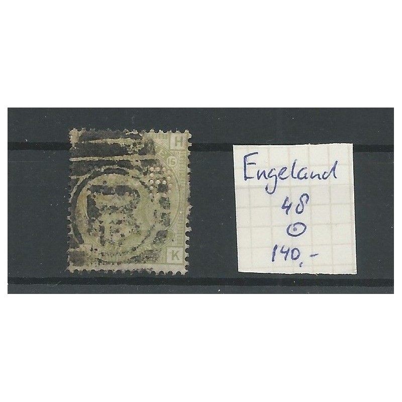 Engeland nr 48 Queen Victoria 1877 VFU/gebr CV 140 € Engeland nr 48 Queen Victoria 1877 VFU/gebr CV 140 €