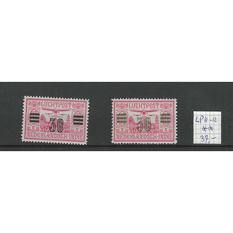Ned. Indie  LP11-12 Luchtpost 1930 MNH/postfris  CV 37€