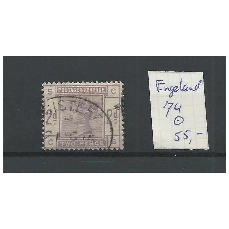 Engeland nr 74 Queen Victoria 1884 VFU/gebr CV 55 € Engeland nr 74 Queen Victoria 1884 VFU/gebr CV 55 €