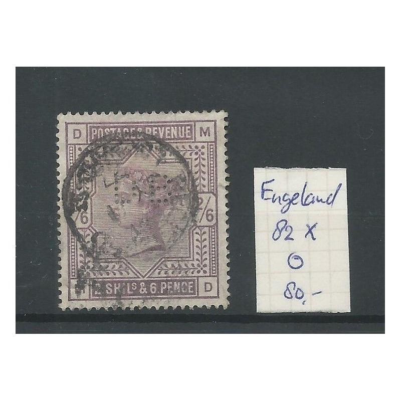 Engeland nr 82X Queen Victoria 1883 VFU/gebr CV 120 € Engeland nr 82X Queen Victoria 1883 VFU/gebr CV 120 €