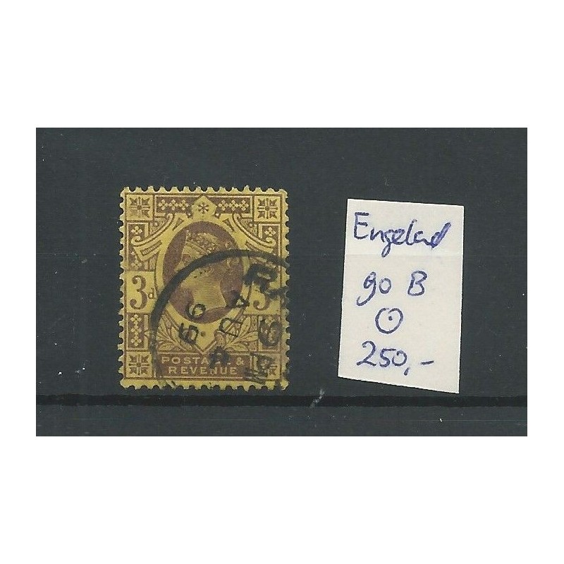 Engeland  nr 90b Queen Victoria 1891 VFU/gebr  CV 250 €