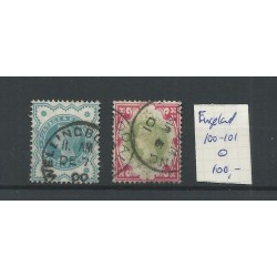 Engeland  nr 100-101 Queen Victoria 1900 VFU/gebr  CV 100 €
