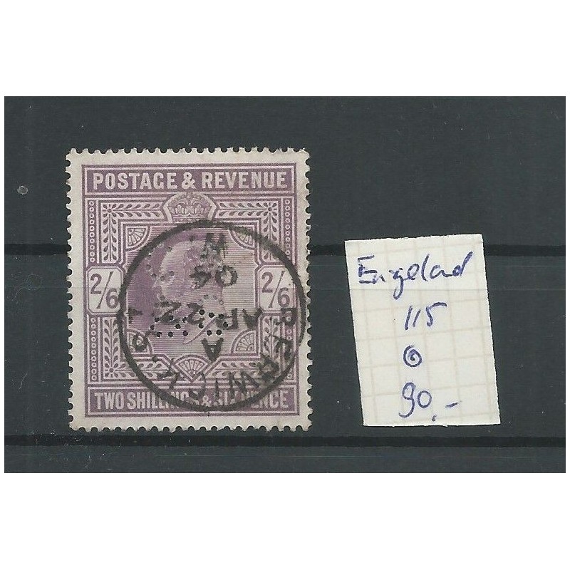 Engeland nr 115 King Edward VII 1902 VFU/gebr CV 90 € Engeland nr 115 King Edward VII 1902 VFU/gebr CV 90 €