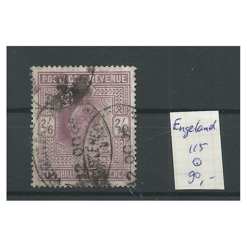 Engeland nr 115 King Edward VII 1902 VFU/gebr CV 90 € Engeland nr 115 King Edward VII 1902 VFU/gebr CV 90 €