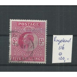 Engeland  nr 116 King Edward VII 1902 VFU/gebr  CV 120 €