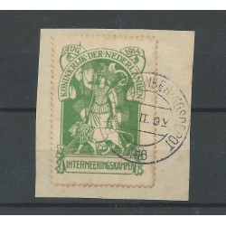 Nederland  IN1 met "RIJS-INTERNERINGSDEPOT 7-II-2016"  VFU/gebr  CV 200 €