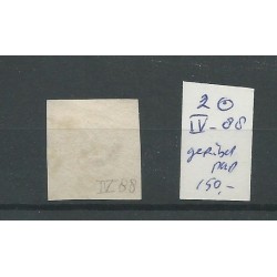 Nederland  2 plt IV-88 met geribd papier VFU/gebr  CV  150+ €