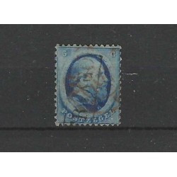 Nederland 4 Willem III met rood-stempeVFU/gebr  CV 20++ €  Pracht !!