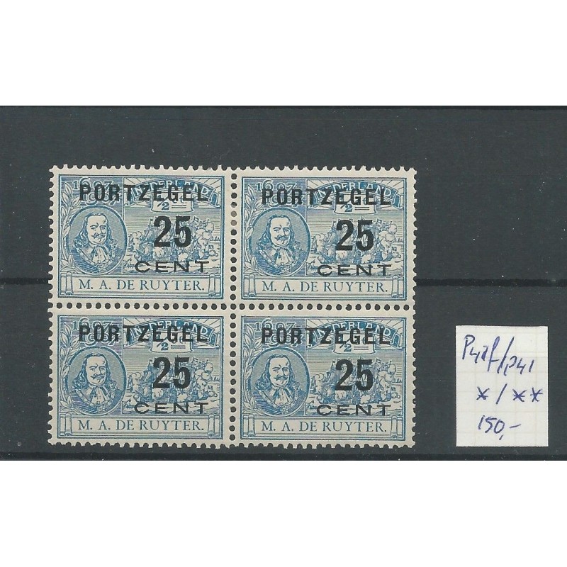 Nederland P41f/P41 blok 4 port  MH/MNH   CV  150 €