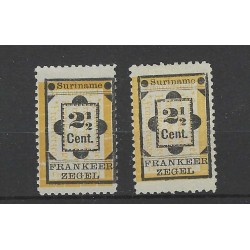 Suriname 22/22a Hulpzegels MH/ongebr CV 45,5 €