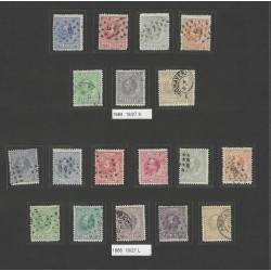 Nederland 19-29 Willem III 1872  tandingscolectie VFU/gebr CV 2600 €