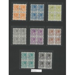 Nederland R33-56 Vierzijdige Roltanding in blokken van 4 VFU/gebr CV 1226 €  PRACHT !!