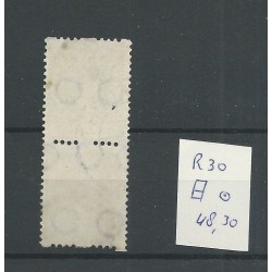 Nederland R30 Roltanding vertikaal paar VFU/gebr  CV 48,5 €