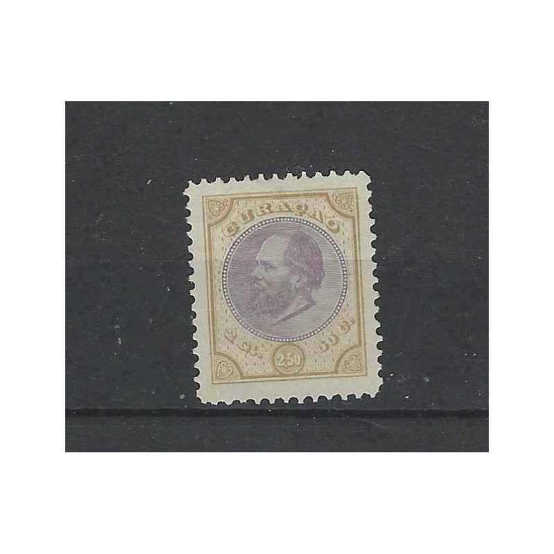 Curacao 12aF  Willem III 1873  MH/ongebr CV 70 €