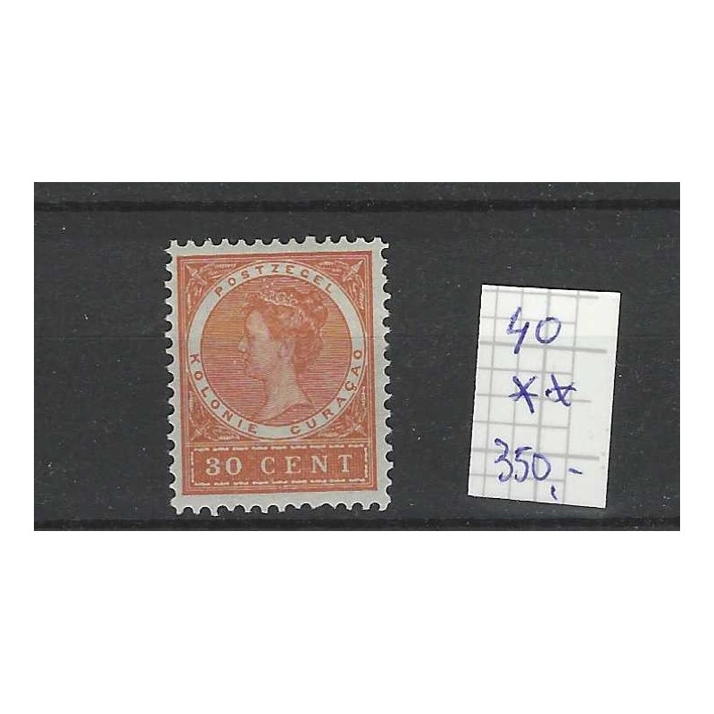 Curacao 40 Wilhelmina 30ct  MNH/postfris CV 350 €