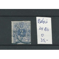 Belgie  24Ab Cijfer 2 centimes  VFU/gebr  CV 35 €