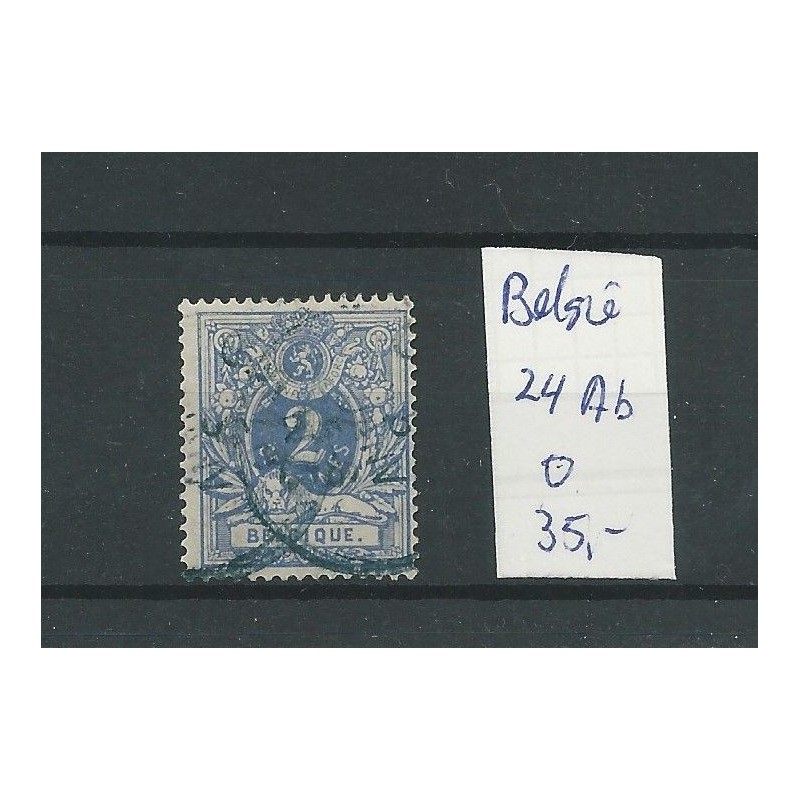 Belgie 24Ab Cijfer 2 centimes VFU/gebr CV 35 € Belgie 24Ab Cijfer 2 centimes VFU/gebr CV 35 €