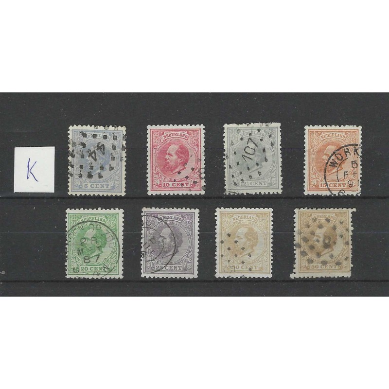 Nederland  19K-27K Willem III 1872 VFU/gebr CV 106 €
