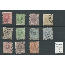 Suriname 3C-13C  Willem III 1873  VFU/gebr  CV 240 €