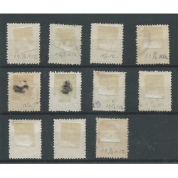 Suriname 3C-13C  Willem III 1873  VFU/gebr  CV 240 €