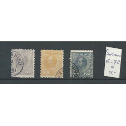 Suriname 1E-7E  Willem III 1873  VFU/gebr  CV  15 €