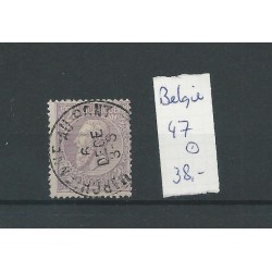 Belgie  47  Koning Leopold II   VFU/gebr  CV 38 €
