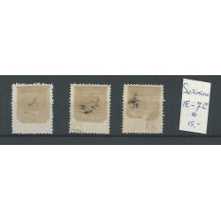 Suriname 1E-7E  Willem III 1873  VFU/gebr  CV  15 €