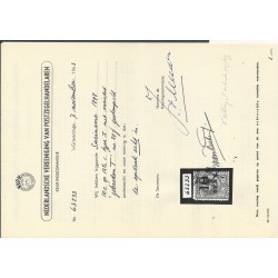 Suriname 29f  Hulpuitgifte Gebroken T  VFU/gebr  CV  35 € certificaat
