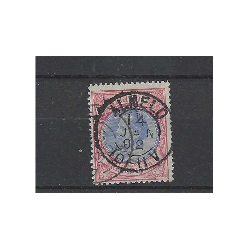 Nederland 29 Willem 1872 met "ALMELO 1892" kleinrond VFU/gebr  CV 150++ €