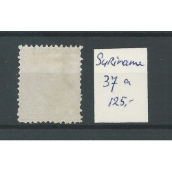Suriname 37a Hulpuitgifte  hoogstaande opdruk MH/ongebr  CV  125 €
