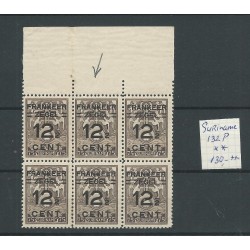 Suriname 132P  Brandkast zegel plaatfout MNH/postfris  CV  130+ €