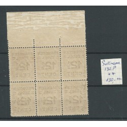 Suriname 132P  Brandkast zegel plaatfout MNH/postfris  CV  130+ €