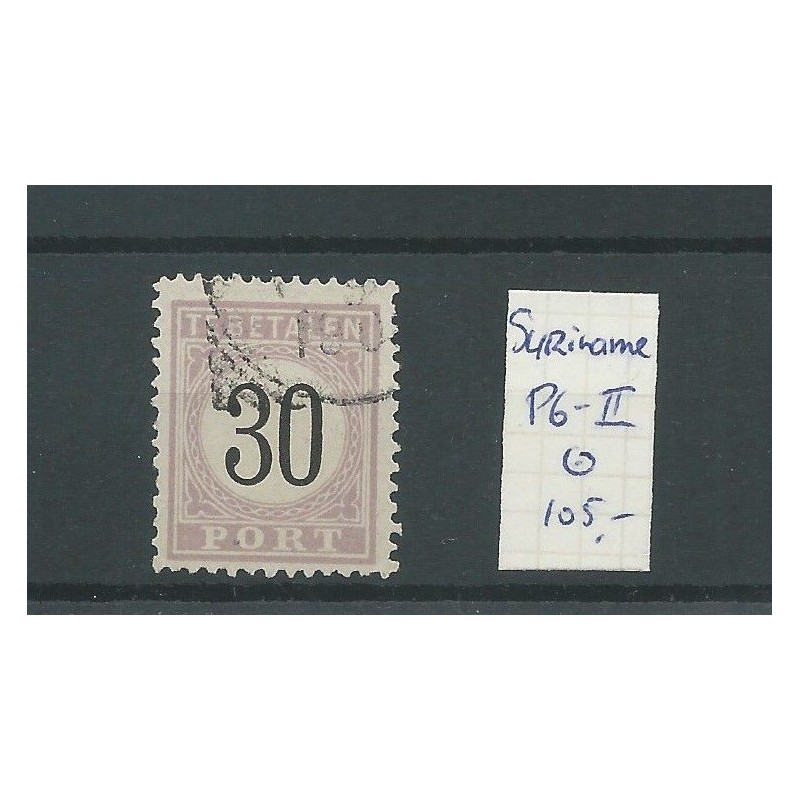 Suriname P6-II Port 1886 VFU/gebr CV 105 € Suriname P6-II Port 1886 VFU/gebr CV 105 €