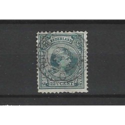 Nederland 41 Wilhelmina "ROTTERDAM-MAASSLUIS 1899" kleinrond VFU/gebr CV 90+ €