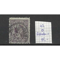Nederland 42 Wilhelmina "ROTTERDAM-1 1894" kleinrond VFU/gebr CV 95+ €