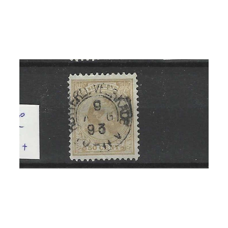 Nederland 43a Wilhelmina "ROTTER:-VEERKADE  1893" kleinrond VFU/gebr CV 48 €