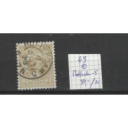Nederland 43 Wilhelmina "ROTTERDAM-5 1896" kleinrond VFU/gebr CV 55 €