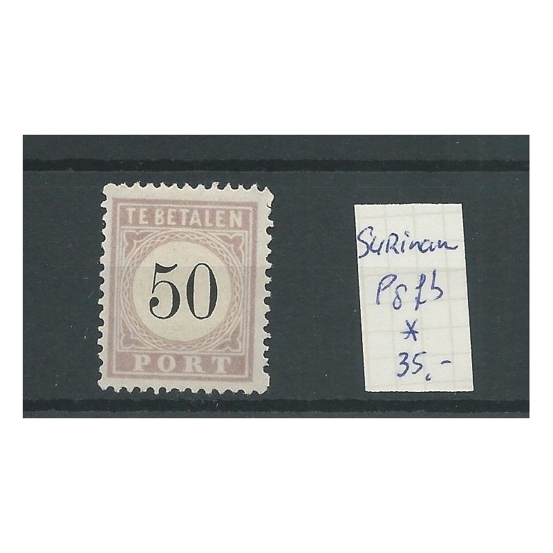 Suriname P8fb OPEN-LIJST Port 1886 MH/ongebr CV 35 € Suriname P8fb OPEN-LIJST Port 1886 MH/ongebr CV 35 €