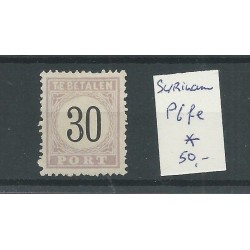 Suriname P6fe  "TiE"  Port 1886   MH/ongebr  CV 50€