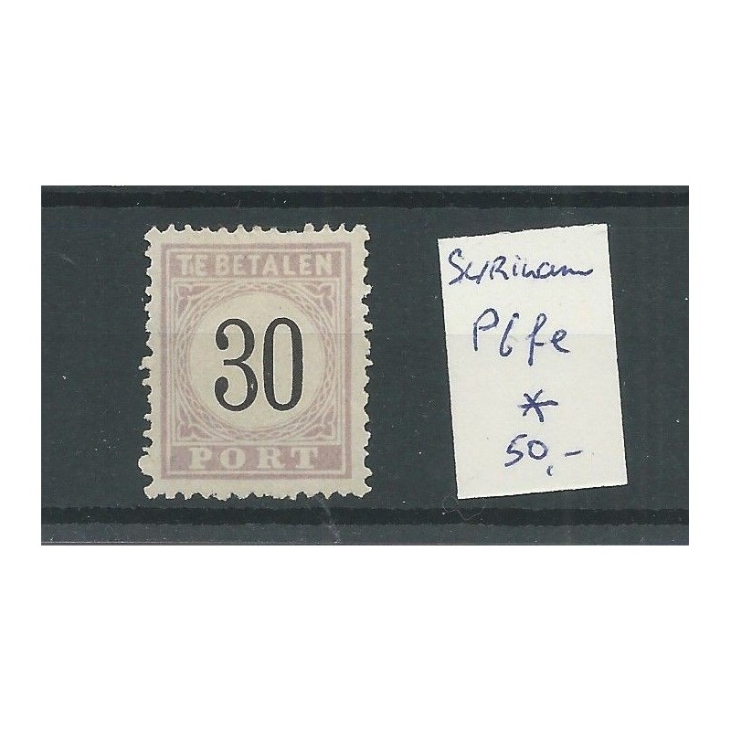 Suriname P6fe "TiE" Port 1886 MH/ongebr CV 50€ Suriname P6fe "TiE" Port 1886 MH/ongebr CV 50€
