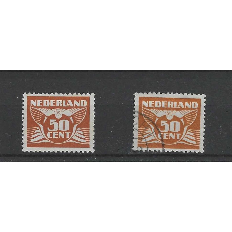 Nederland 391a Cijfer hor. wm.  MNH/postfris en VFU  CV 13 €