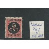 Nederland P66F KOP-staande opdruk  VFU/gebr CV  450 € Certificaat Vleeming