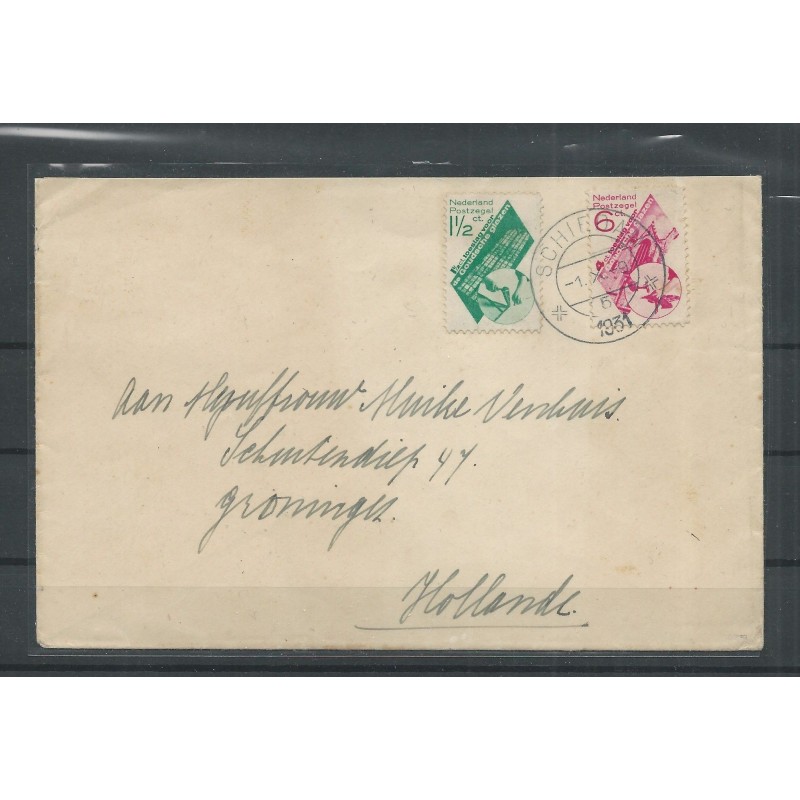 Nederland 238-239 op FDC -brief VFU/gebr CV 275 € Kurzbefund VLeeming Nederland 238-239 op FDC -brief VFU/gebr CV 275 € Kurzbefund VLeeming