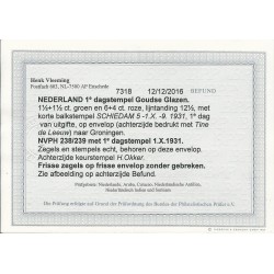 Nederland 238-239 op FDC -brief  VFU/gebr  CV  275 € Kurzbefund VLeeming
