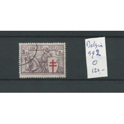 Belgie  392 Tuberculose 1934   VFU/gebr  CV 120 €