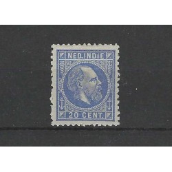 Ned. Indie 12F  Willem III 1870 MH/ongebr CV 180 €